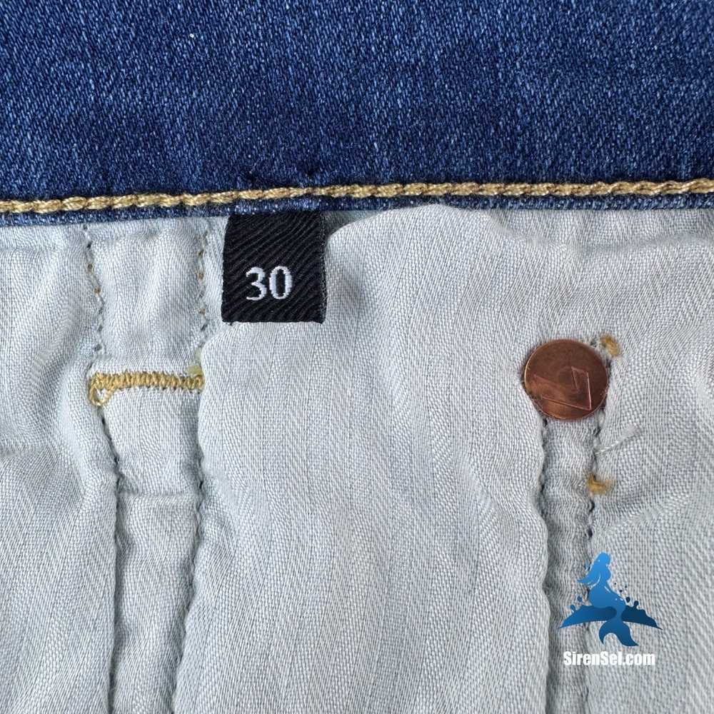 1233 7 For All Mankind Gwenevere Skinny Jeans - Size 30 - Blue - Picture 5 of 16